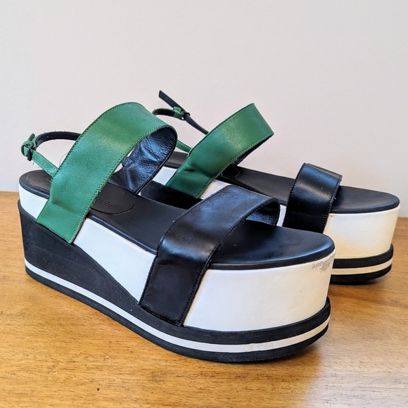 AF Vandevorst Chunky Platform Platform Leather Sandals - Picture 1 of 16